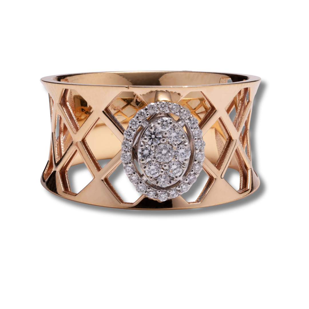 Ethereal Rose Gold Diamond Ring in 18K Rose Gold