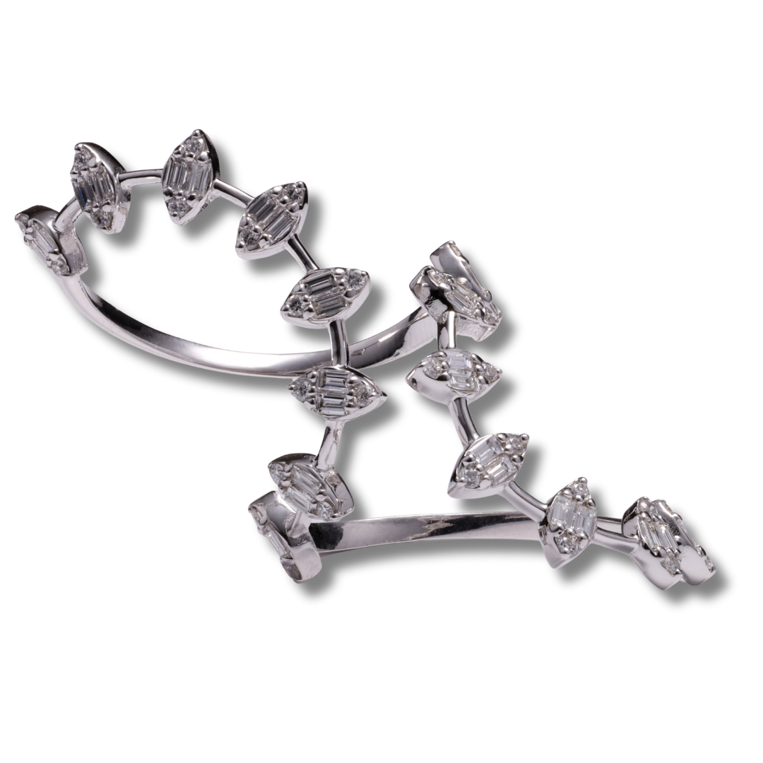 Enchanting Wrap Diamond Ring in 18K White Gold