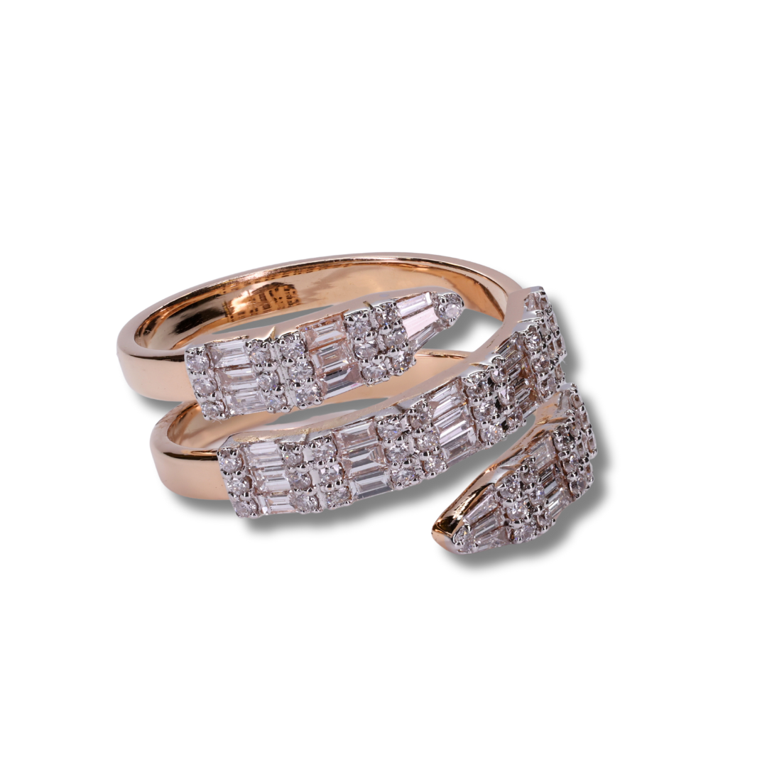 Serpentine Luxe Ring in 18K Rose Gold
