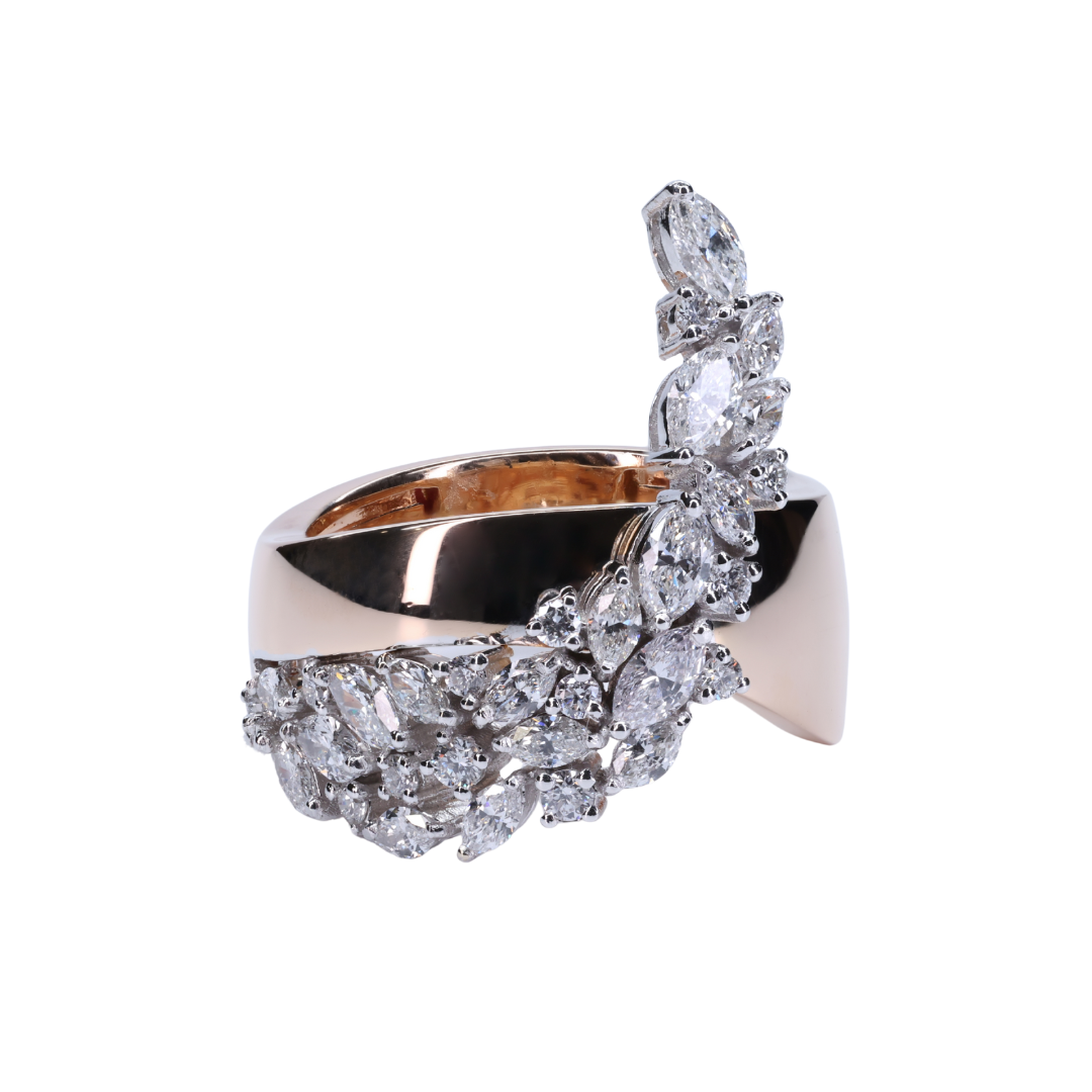 Cluster diamond ring