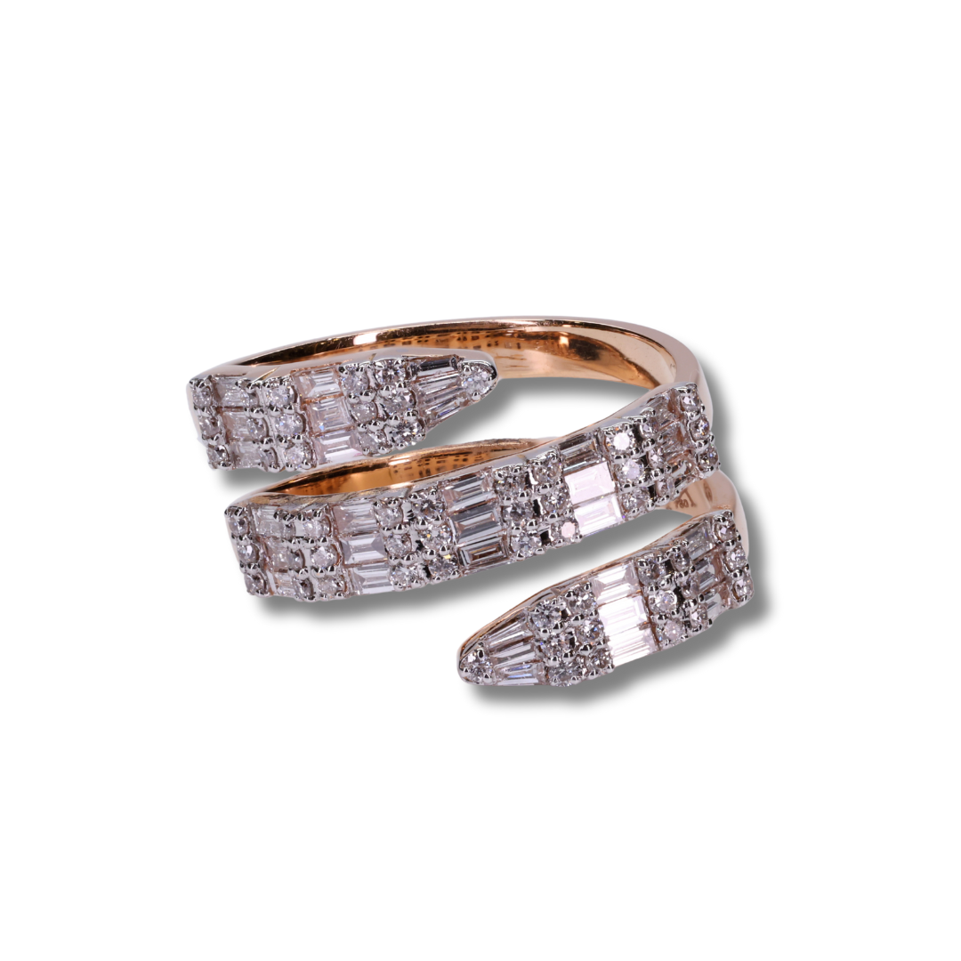 Serpentine Luxe Ring in 18K Rose Gold