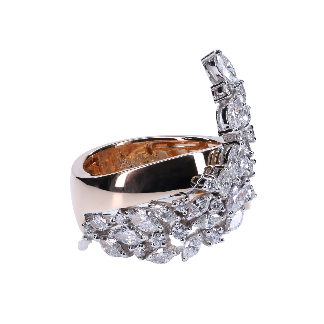 Cluster diamond ring