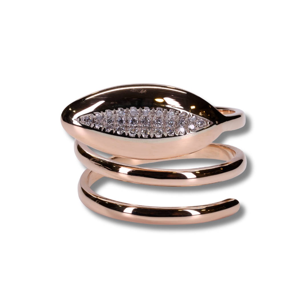 18K Rose Gold Eye of Elegance Diamond Ring