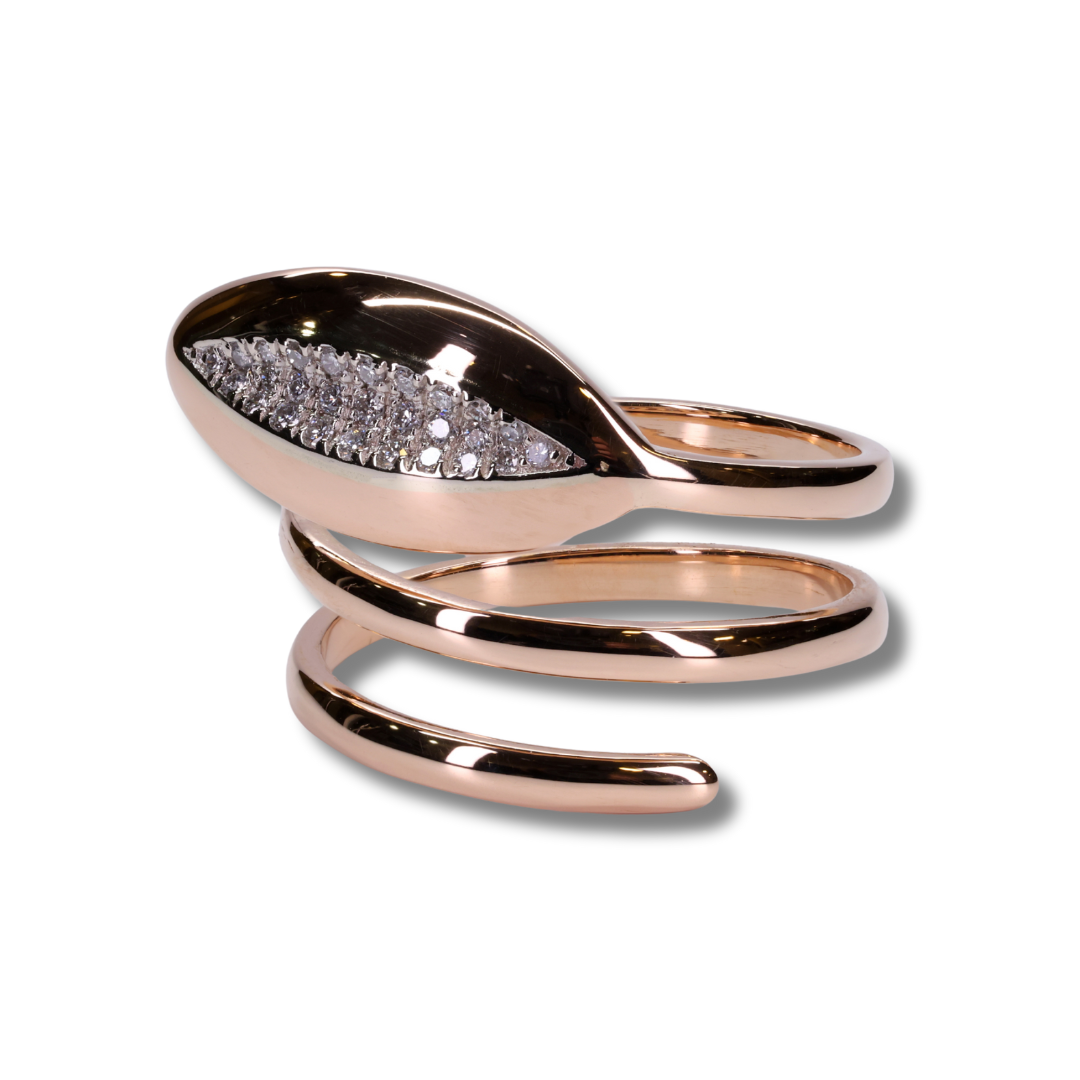 18K Rose Gold Eye of Elegance Diamond Ring