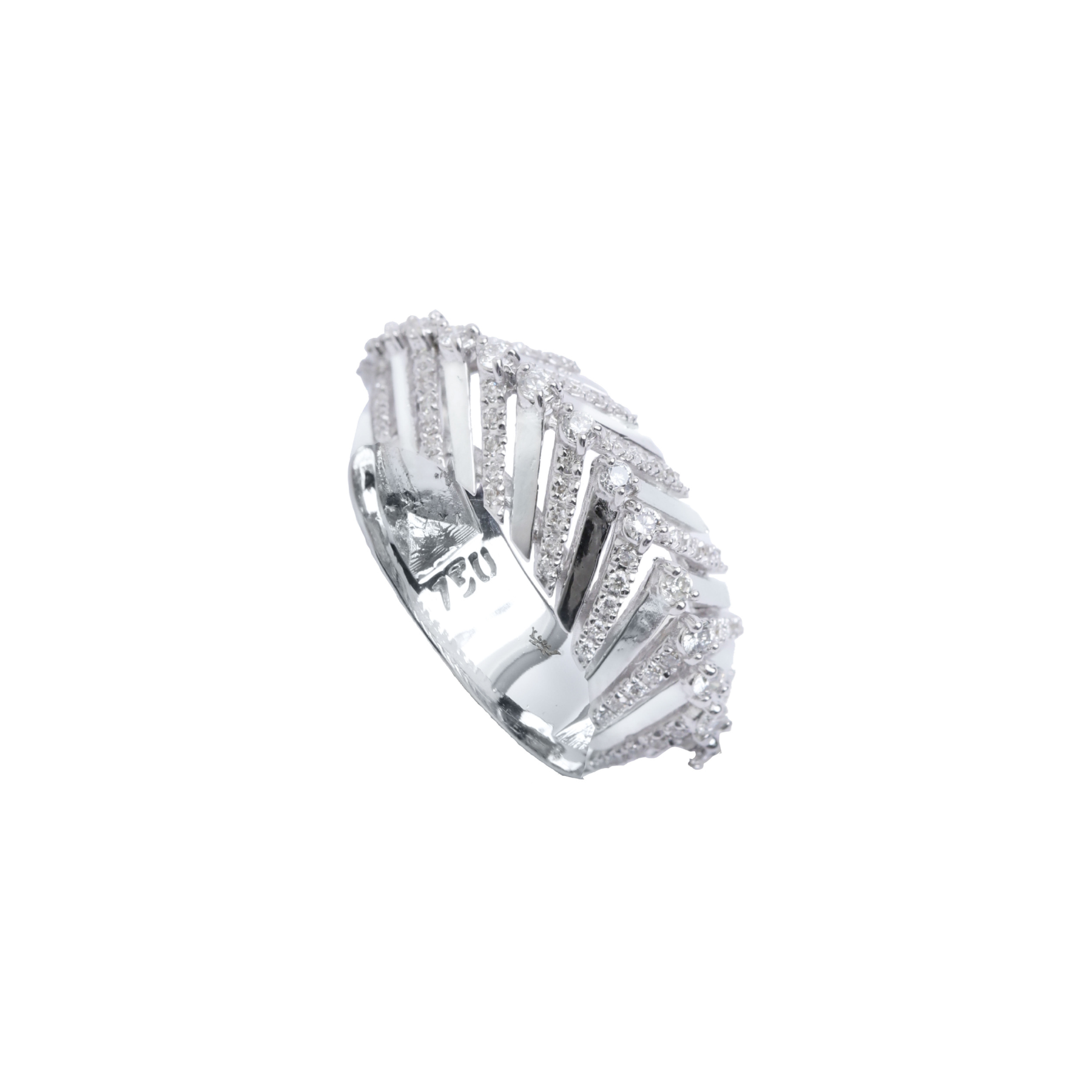 Spikelet Diamond Ring in 18K Yellow, Rose & White Gold